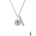 thumbnail image 2 of Delight Jewelry Silvertone Domed Black CNA Silvertone Mother Daughter Bar Charm Necklace, 23", 2 of 4