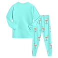 thumbnail image 5 of eczipvz Girls Dinosaur Pajamas Long Sleeve Unicorn Sleepwear Pajama Cute Princess Pjs for Toddler Clothes Mint Green,7-8 Years, 5 of 8