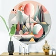 thumbnail image 2 of Designart "Essence of Minimalism Abstract Beauty III" Minimalism Round Metal Art, 2 of 5