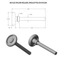 Garage door rollers 2" OEM Standard Nylon wheels with 4" stem (2pack