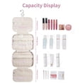 thumbnail image 5 of Hanging Travel Toiletry Bag with Hook, Makeup Bags for Women Cosmetic Organizer Toiletries for Brush Shampoo Travel Essentials, Pink Flower Buds, 5 of 8