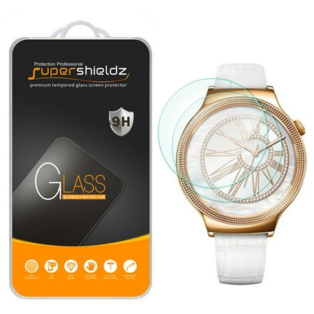 [2-Pack] Supershieldz for Huawei Watch Elegant Tempered Glass Screen Protector, Anti-Scratch, Anti-Fingerprint, Bubble Free