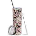 thumbnail image 1 of Vaso térmico de chihuahua con popote y tapa de 593 ml - Regalos para amantes de los perros - Regalos para mamás de perros - Vasos térmicos para café, bebidas frías y calientes, 1 of 6