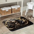 thumbnail image 7 of Fuzoiu Gold Rose Skull Print Door Mat Outdoor Indoor Welcome Mats, Front Doormat,Flannel Non Slip Durable Entrance Rugs for Front Door, Inside Outside Entry, Porch, Resist Dirt,16x24in, 7 of 7