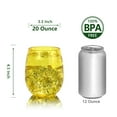thumbnail image 2 of Set of 6 Acrylic Wine Glasses, 20-ounce Plastic Tumbler for Party Use,BPA Free,Dishwasher Safe (Yellow color), 2 of 6