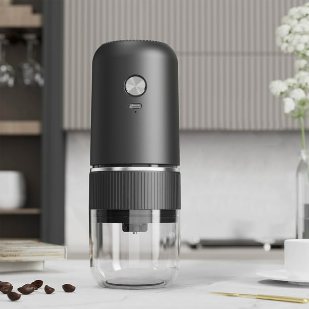 Molinillo de café eléctrico portátil | Inalámbrico, recargable y fácil de limpiar | Molienda ajustable para espresso, prensa francesa y café de filtro | Compacto para el hogar, la cocina y viajes