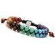 thumbnail image 1 of Pulsera trenzada con cuentas de piedra de yoga con piedras preciosas de cristal curativo de Reiki de 7 chakras, joyería ajustable para mujer, 1 of 5