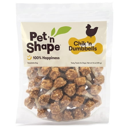 UPC: 0032657104169 | Pet n Shape All Natural Chik n Rice Dumbbells Dog Treats (Various Sizes)