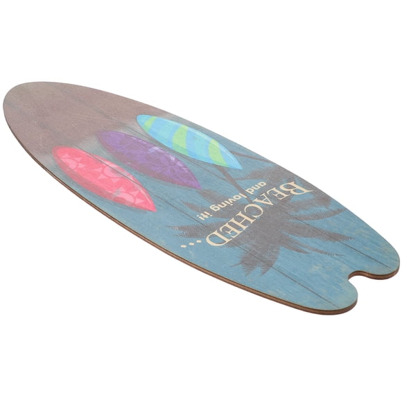 BEADCEST Artisanat Mural de Bar Tropical 45X6.3In Planche de Surf en Bois Suspension Murale 1 Pce
