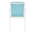thumbnail image 4 of Compamia Pacific Sling Arm Chair White Frame Turquiose Sling, Set of 2, 4 of 7