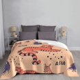 thumbnail image 6 of XMXT Throw Blanket, Tiger Deer Illustration Machine Washable Blankets for Sofa, 50 x 40 inches, 6 of 9
