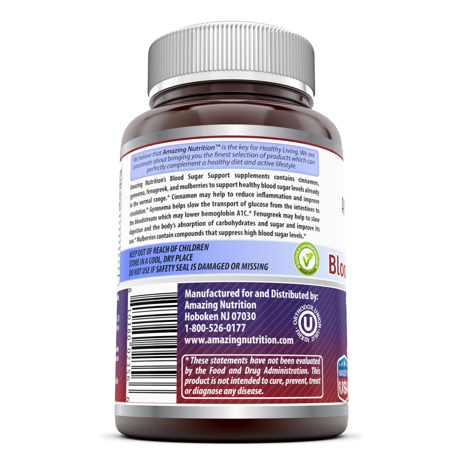 Amazing Formulas Blood Sugar Support Dietary Supplement 60 Pills