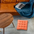thumbnail image 4 of NSESSHome Thicken Tufted Cushion, Solid Square Seat Cushion Corduroy Chair Pad Pillow Seat Soft Tatami Floor Cushion for Yoga Meditation Living Room Balcony Office Outdoor, 17.7x17.7 Inch, 4 of 6