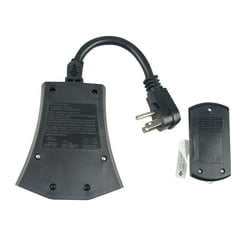 Outdoor 3-Outlet Wireless Remote with Timer, Black, by Holiday Time
