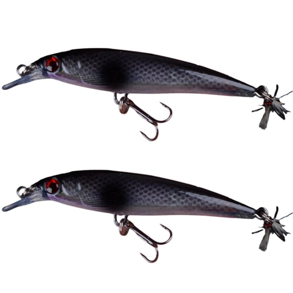 Bisitoy 2Pcs Topwater Fishing Lures Set with Walking Action for Striped Bass