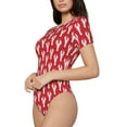 thumbnail image 2 of Easygdp Cartoon Lobster Women's One-Piece Swimsuit Slim Fit Crew Neck Bodysuit Athletic Swimwear with Concealed Buckle - Medium, 2 of 9