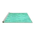 thumbnail image 2 of Ahgly Company Machine Washable Indoor Rectangle Persian Turquoise Blue Traditional Area Rugs, 8' x 10', 2 of 4