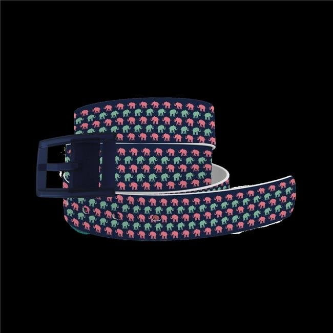 C4 BELTS C4 Belts 6201NV104ELPHT02 Elephants Belt with Navy Buckle