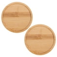 thumbnail image 6 of Yongwei wood tray 2pcs Wooden Serving Trays Round Trays Wood Plates Rustic Serving Platter for Food Snack Fruits, 6 of 10