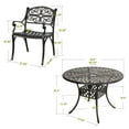 thumbnail image 6 of Nuu Garden 5-Piece Patio Dining Set, Cast Aluminum Outdoor Dining Set for 4 with 2.24" Umbrella Hole, Outdoor Table and Chairs for Backyard, Deck, Garden, Black, 6 of 9