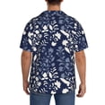 thumbnail image 5 of Fotbe Plant print Short Sleeve Button Down Shirts for Men Casual Summer Beach Wrinkle Free Shirt-Large, 5 of 7