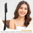 thumbnail image 2 of Unique Bargains Eyebrow Razor for Women Eyebrow Trimmer Tool for Hair Remover 1 Set Black Stainless Steel, 2 of 7