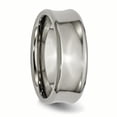 thumbnail image 4 of Titanium Concave 8mm Polished Beveled Edge Band Ring 9.5 Size, 4 of 6