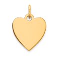 thumbnail image 1 of 14k Yellow Gold Plain .009 Gauge Engravable Heart Disc Charm, 1 of 3