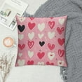 thumbnail image 2 of COMIO  Valentine's Day Love Pink Throw Pillow Cover,Anniversary Wedding Cushion Case Decoration for Sofa Couch, 2 of 5