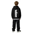 thumbnail image 3 of Hiijoy Hoodie for Toddler Boys Girls Fashion Long Sleeve Sweatshirt Pullover, Black, Sizes 2-12, 3 of 7