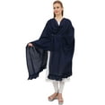 thumbnail image 5 of Phagun Indian Neck Wrap Cotton Dupatta Women Ethnic Chunni Ruffled Scarf-Blue, 5 of 5