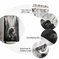thumbnail image 5 of Extra Long Shower Curtain 72x96 Inch, Rustic Black Bear Shower Curtain Waterproof Bathroom Decor Country Cabin Forest Wildlife Fabric Bath Curtain Set Accessories with Hooks, 5 of 6