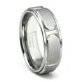 thumbnail image 1 of Andrea Jewelers Tungsten Carbide Horizontal Satin Finish Wedding Band Ring With Raised Center Sz 9.5, 1 of 4