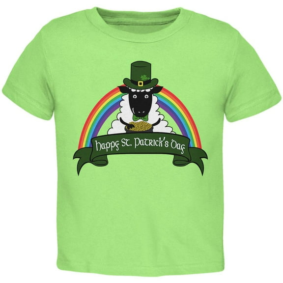 St. Patrick's Day Irish Sheep Leprechaun Gold Luck Toddler T Shirt Lime 3T