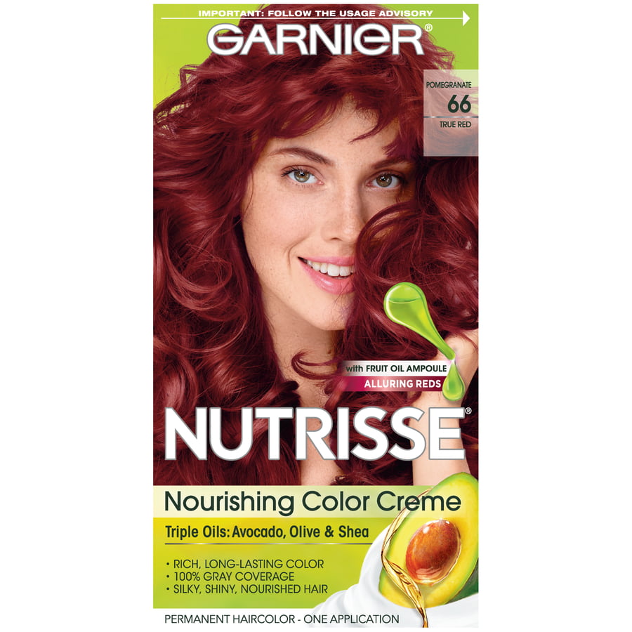 Garnier Nutrisse Nourishing Hair Color Creme 066 True Red Pomegranate