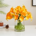 thumbnail image 4 of Sunxin Artificial Flowers Flowers Silk Roses Artificial Flowers in Vase Flower Arrangement with Vase Suitable for Home Decoration Dining Table Centerpiece, 8X Calla Lily Artificial Flower, 4 of 9