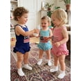 thumbnail image 6 of BemeyourBBs Newborn Baby Girl Boy 4th of July Outfit Independent Day Patriot Clothes Knit Sweater Romper Overalls Flag Sleeveless Bodysuit Jumpsuit Infant Baby Girl Boy Summer Clothes, 6 of 9