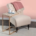thumbnail image 2 of Linon Paola Capiz Shell Fish Mosaic Iron C-Frame Accent Table in Gold/Cream, 2 of 15