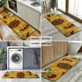 thumbnail image 6 of Beige Calligraphy Sunflower Pattern Kitchen Rug Mat,Kitchen Runner Rugs Non Skid Washable,Decorative Kitchen Floor Mats for Kitchen,Sink,Laundry,17"x47.2", 6 of 7