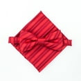 thumbnail image 3 of Boys Adjustable Pre-Tied Bow Tie Elegant Bow Tie Set | Red Bow Ties & Pocket Square | Corbata para de moño, 3 of 3