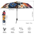 thumbnail image 3 of FORMRS Travel Umbrella Folding Auto Open Close Windproof Rain UV Protection, Bright Colorful Flowers Pattern, 3 of 8