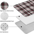 thumbnail image 5 of Gray Red Plaid Checkered Pattern Bathroom Rugs Sets 3 Piece,Toilet Cover Set,Absorbent Non Slip Bathroom Mats Sets with U-Shaped Contour Rug Toilet Rug Set, 5 of 5