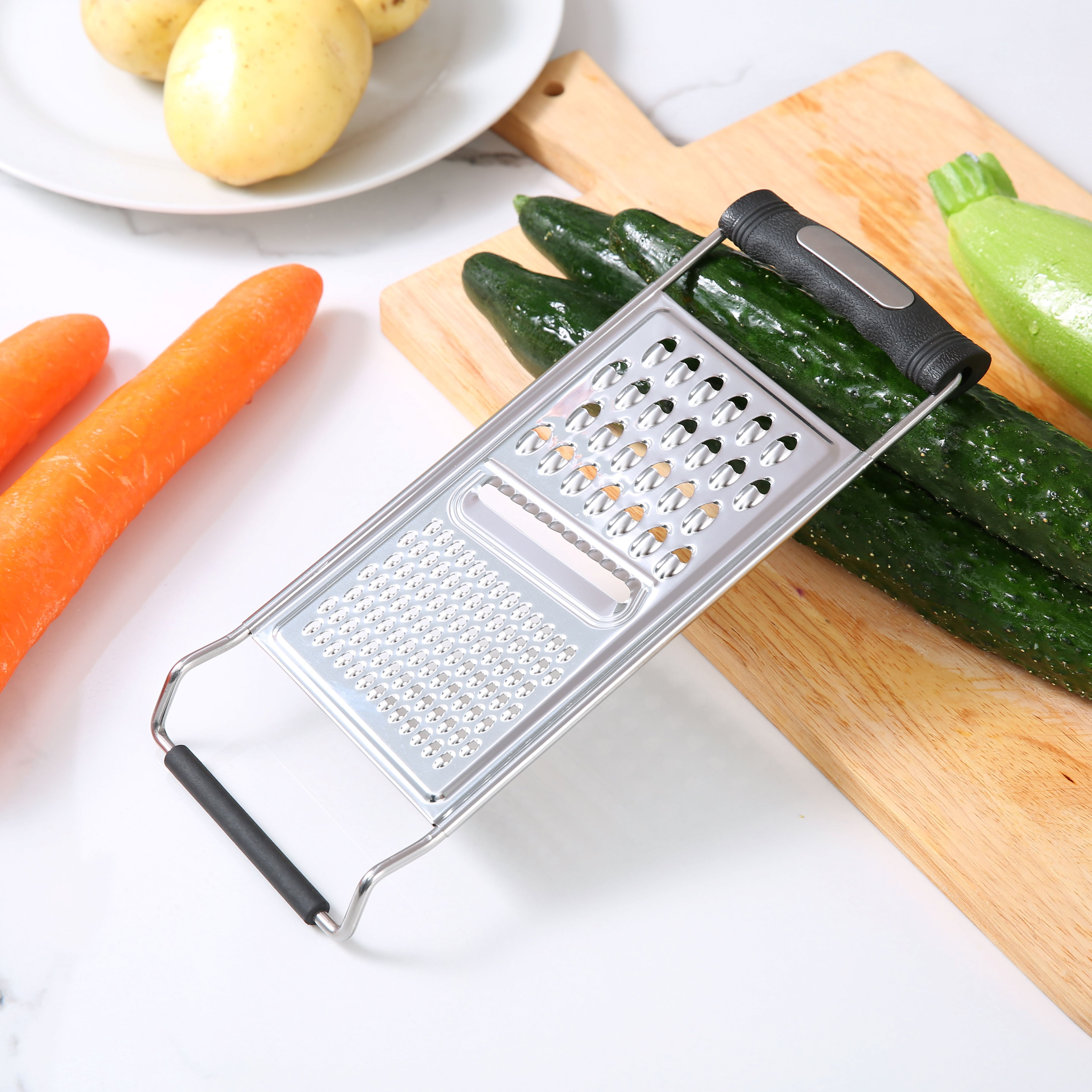 Mainstays Flat Grater with Soft Grip Handle and Non-Slip Base