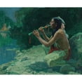 thumbnail image 2 of Eanger Irving Couse 17x15 Gold Ornate Wood Frame and Double Matted Museum Art Print Titled - The Call of the Flute (1922), 2 of 4