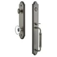 thumbnail image 2 of Grandeur 848700 Arc Solid Brass Rose Dummy Full Plate "C" Grip Handleset - Brass, 2 of 5