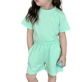 thumbnail image 2 of BOOMNY Toddler Girls 2 Peice Pajamas Sets Soft Short Sleeve Sleepwear Tops Shorts Pjs Set for Kids Cozy Loungewear Homewear, 2 of 4
