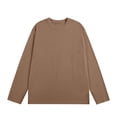 thumbnail image 5 of Quick Dry Tops for Men Solid Color Round Neck Long Sleeved Casual Sports Fitness Clothes for Daily Wear, 5 of 6