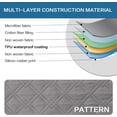 thumbnail image 2 of Topchances Waterproof Geometric Polyester Reclining Armchair Slipcovers, Light Grey, 2 of 9