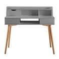thumbnail image 2 of Teamson Home Creativo 40" Modern Writing Desk with Drawers & Storage, Gray, 2 of 8
