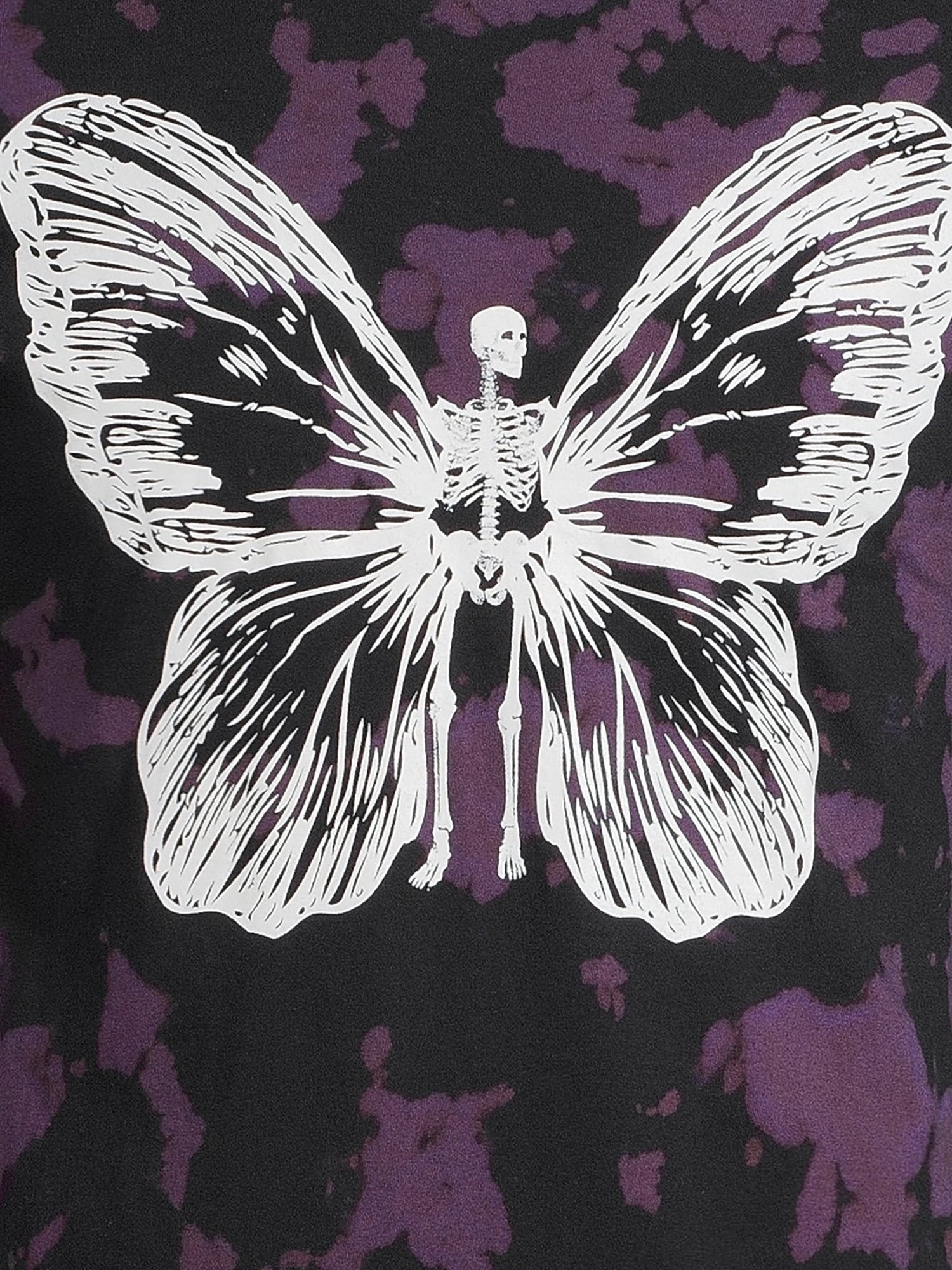 Butterfly and Dancing Skeletons Men's & Big Men's Tie Dye Graphic T-Shirts, 2-Pack